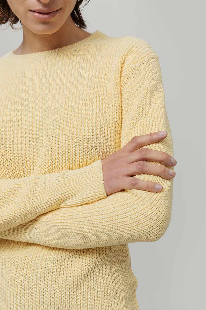 Giallo Crema | Maglia Donna Cotone Rigenerato Olga