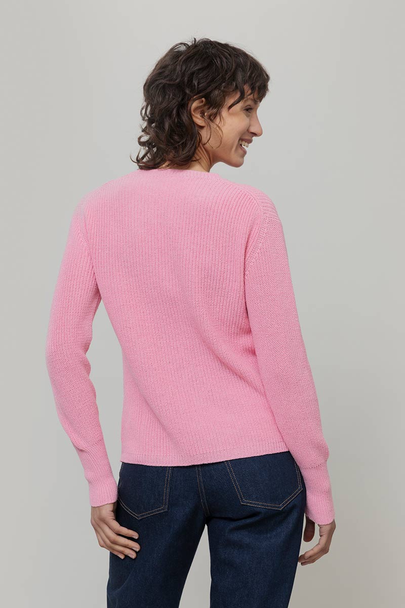 Rosa Ciliegio | Maglia Donna Cotone Rigenerato Olga