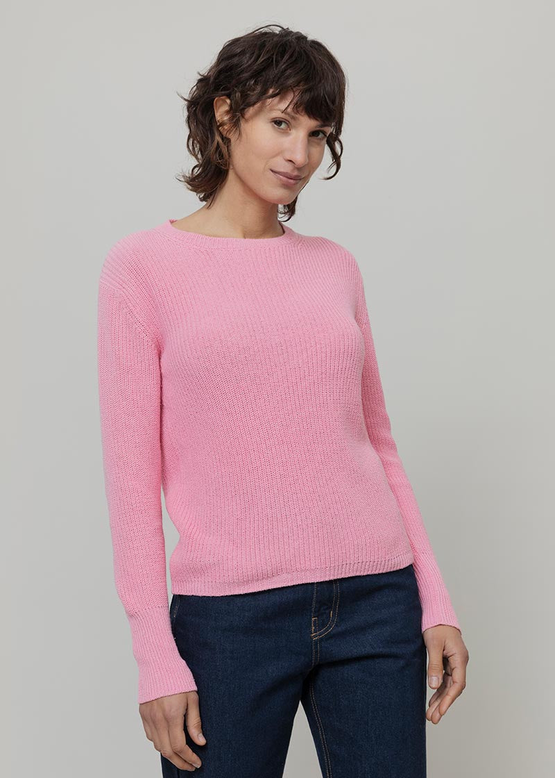 Rosa Ciliegio | Maglia Donna Cotone Rigenerato Olga