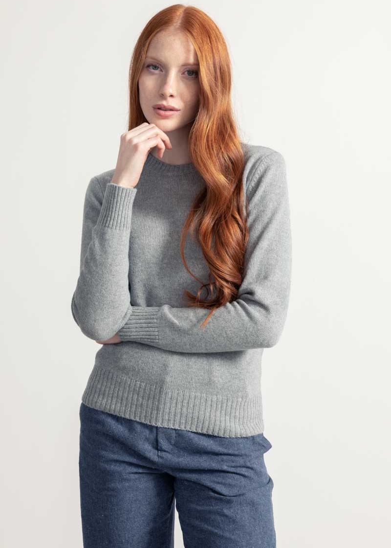 Grigio Calce | Maglia Donna Lana Rigenerata Laura