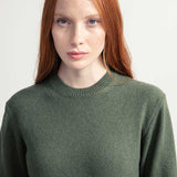 Maglia Girocollo Donna Lana Rigenerata Laura Verde