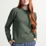 Maglia Girocollo Donna Lana Rigenerata Laura Verde