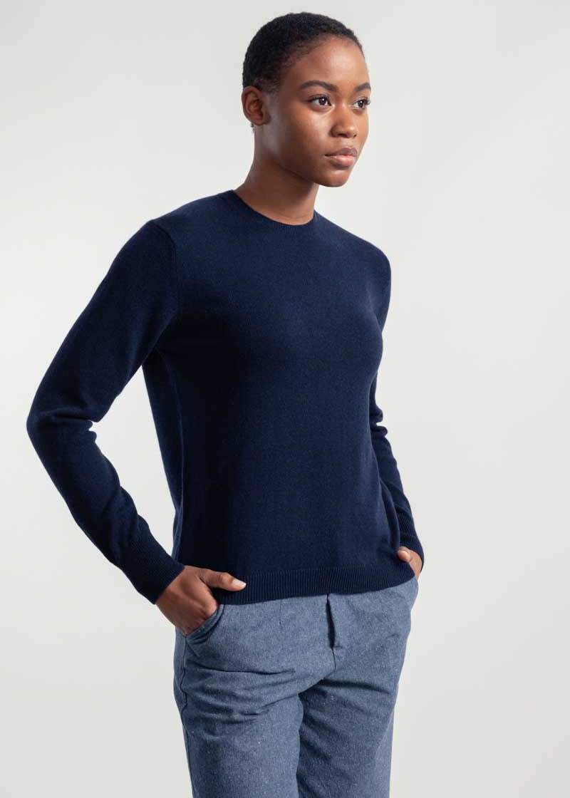 Maglia Donna Light Cashmere Rigenerato Veronica Blu