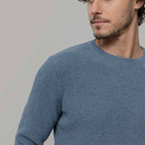 Blu Atlantico | Maglia Uomo Cotone Jeans Rigenerato Vittorio