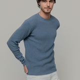 Blu Atlantico | Maglia Uomo Cotone Jeans Rigenerato Vittorio