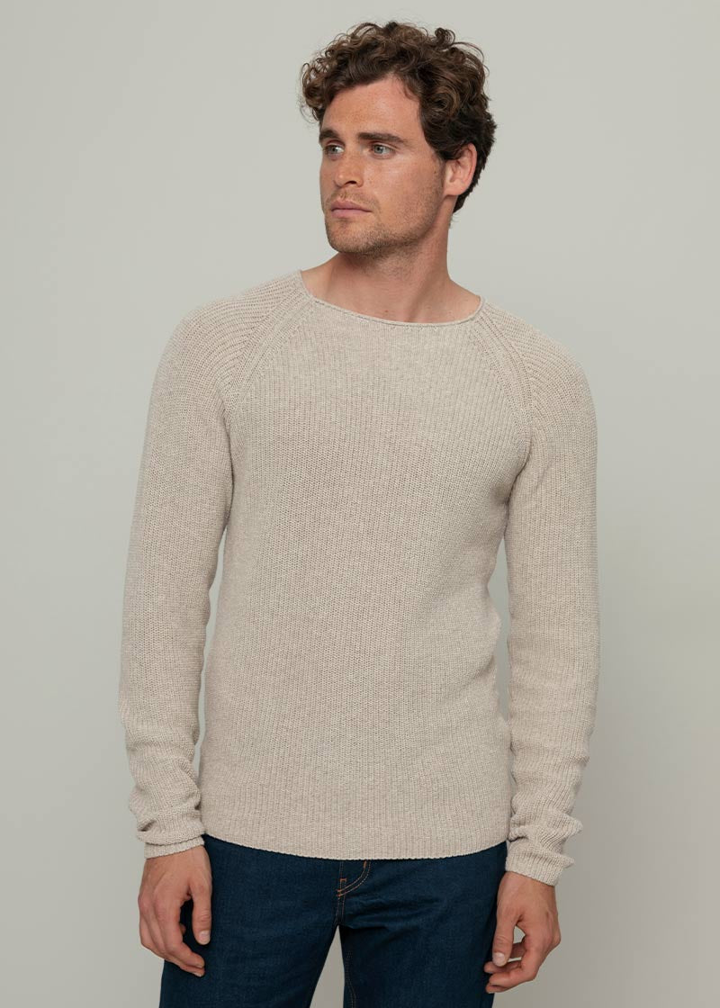 Maglia Uomo Cotone Rigenerato Francesco Beige