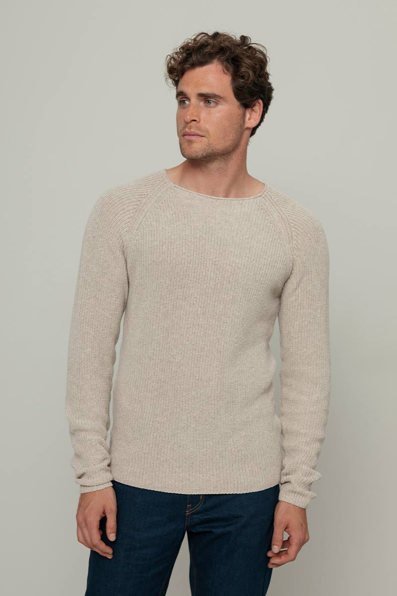 Maglia Uomo Cotone Rigenerato Francesco Beige