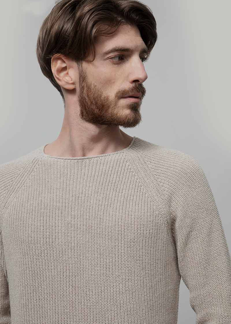 Maglia Uomo Cotone Rigenerato Francesco Beige