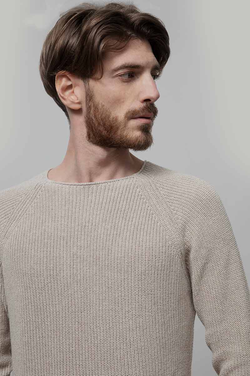 Maglia Uomo Cotone Rigenerato Francesco Beige