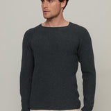 Maglia Uomo Cotone Rigenerato Francesco Grigio Nero