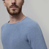 Maglia Uomo Cotone Rigenerato Francesco Blu Azzurro