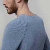 Maglia Uomo Cotone Rigenerato Francesco Blu Azzurro
