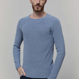 Maglia Uomo Cotone Rigenerato Francesco Blu Azzurro