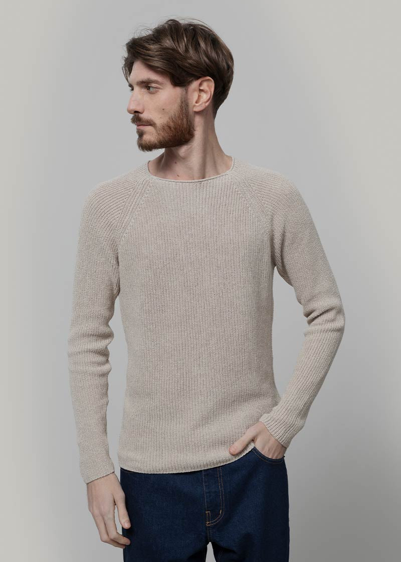 Maglia Uomo Cotone Rigenerato Francesco Beige