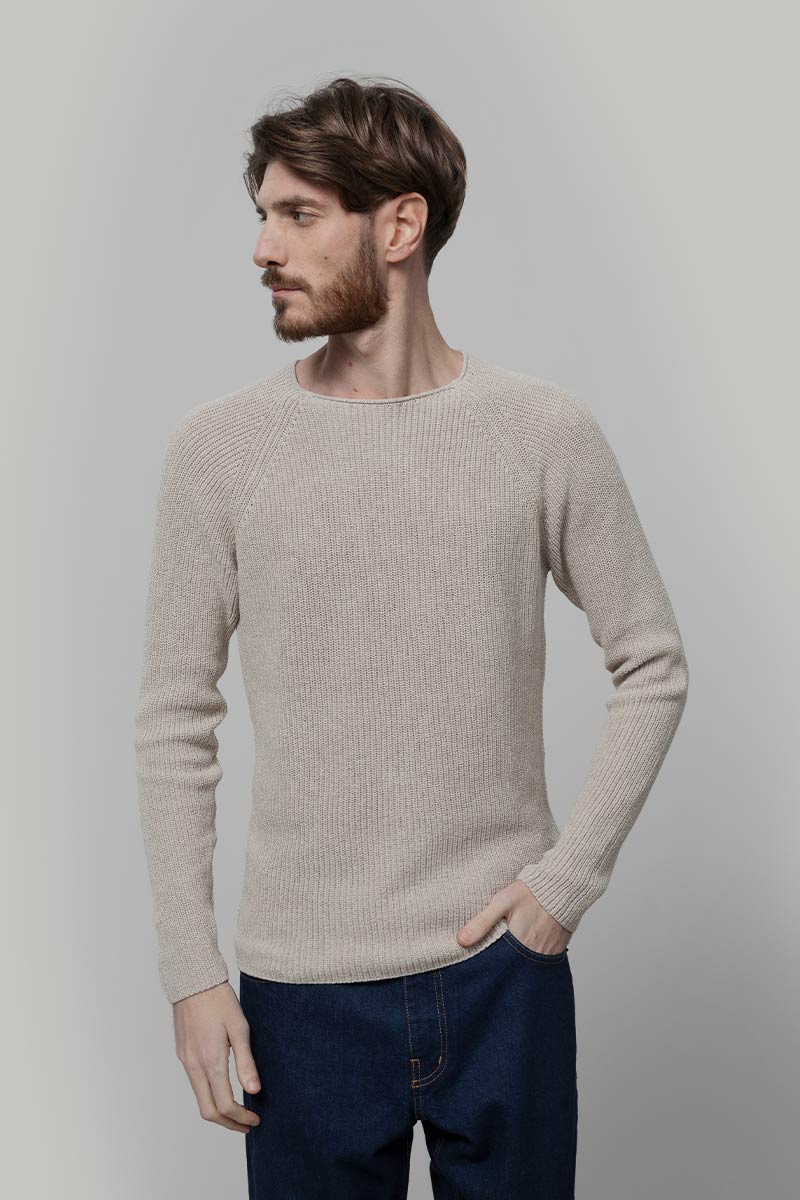 Maglia Uomo Cotone Rigenerato Francesco Beige