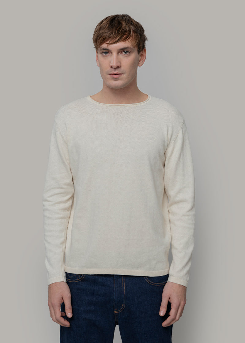 Maglia Uomo Cotone Rigenerato Jago Bianco