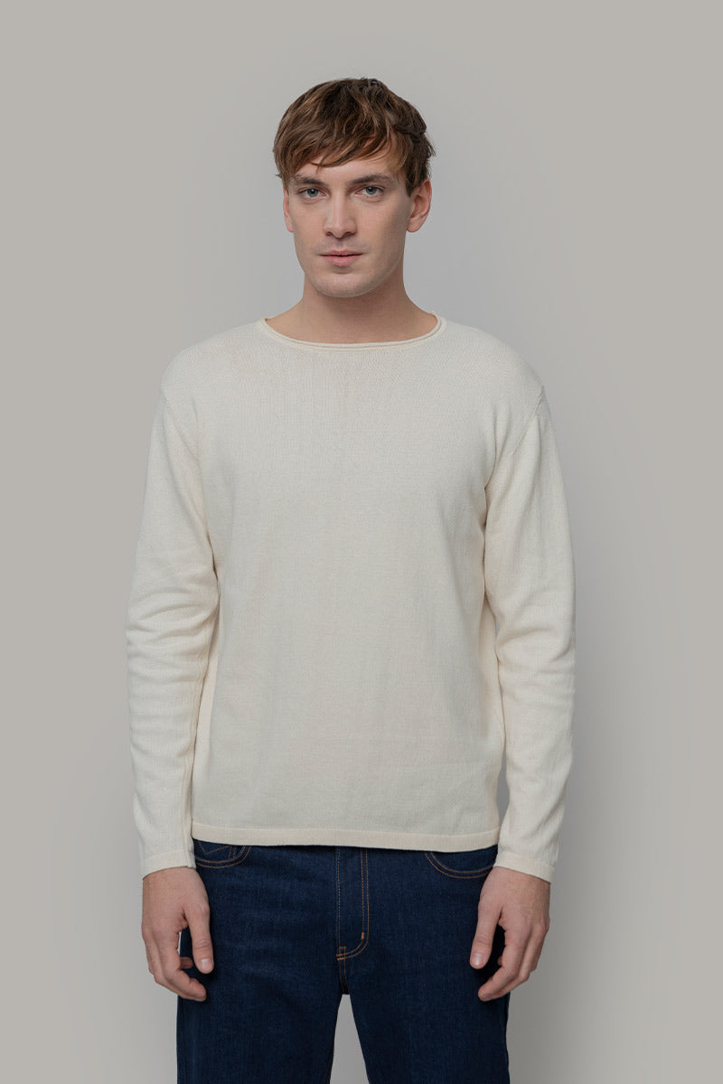 Maglia Uomo Cotone Rigenerato Jago Bianco