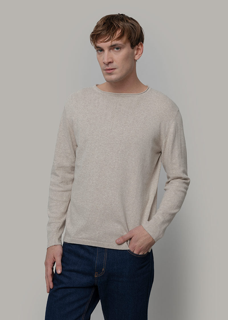 Maglia Uomo Cotone Rigenerato Jago Beige