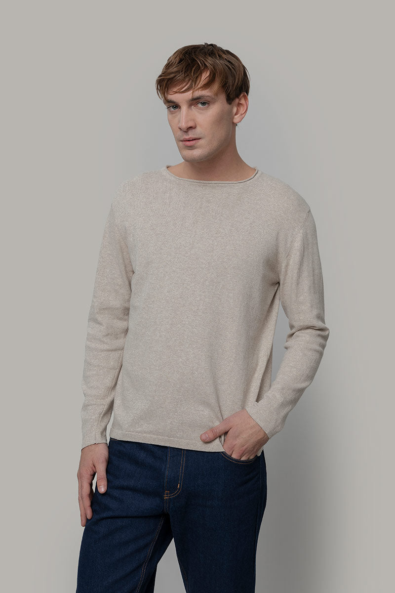 Maglia Uomo Cotone Rigenerato Jago Beige