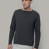 Maglia Uomo Cotone Rigenerato Jago grigio Nero