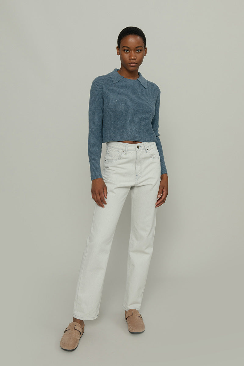 INEXTENSO Robe pull col rond bleu femme pas cher INEXTENSO Robe pull col rond bleu femme pas cher