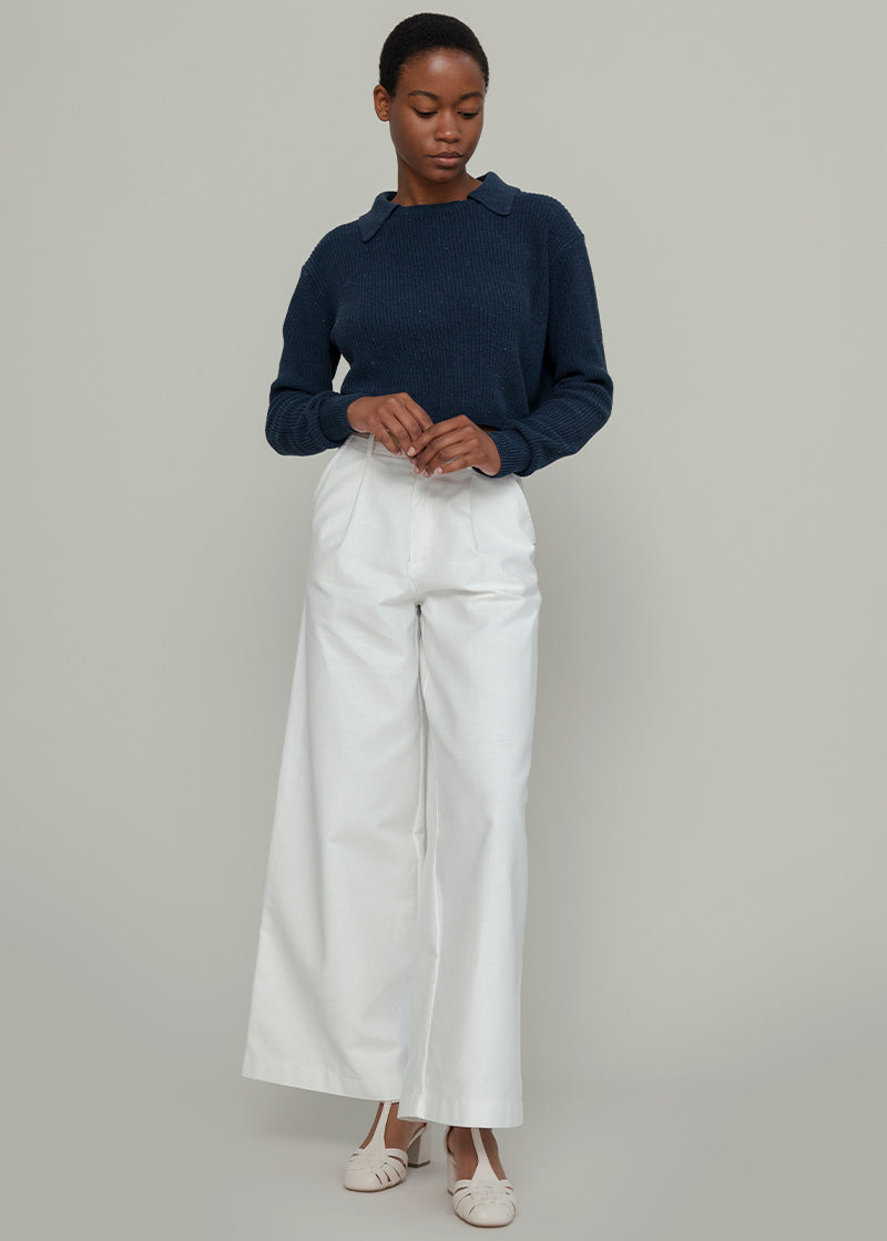 Blu Baltico | Maglia polo cotone jeans
