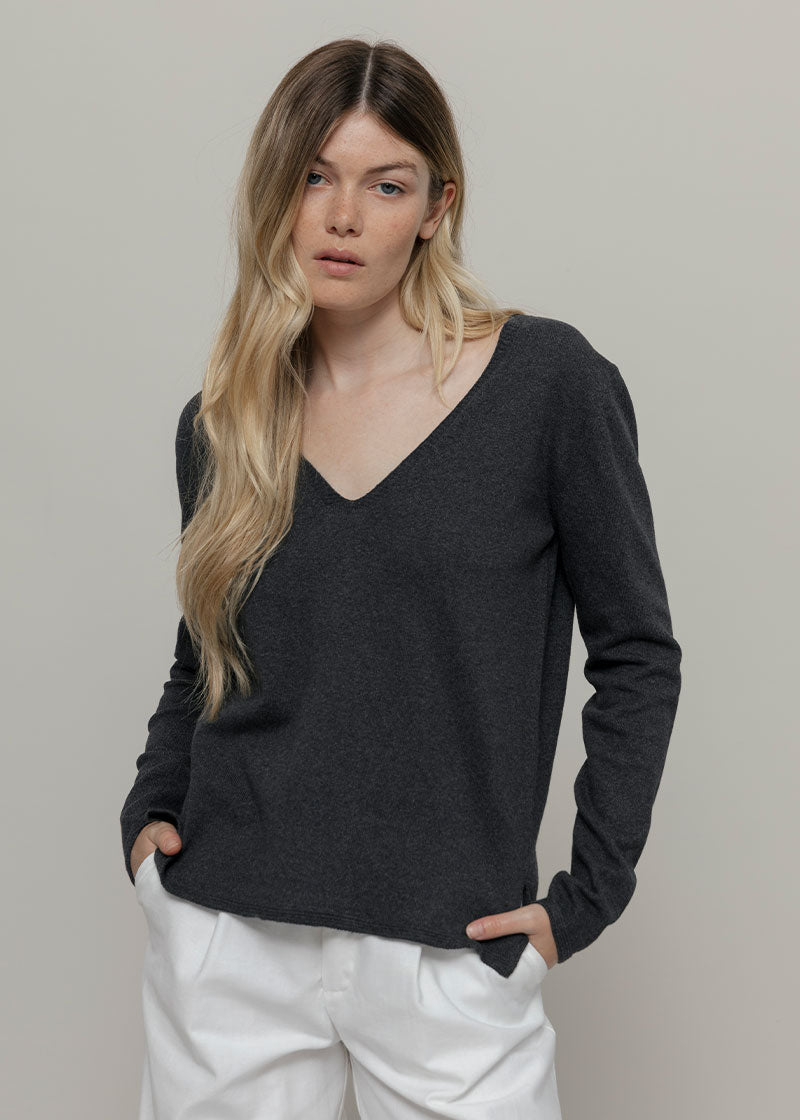 Maglia Donna Cotone Rigenerato Aura Nero