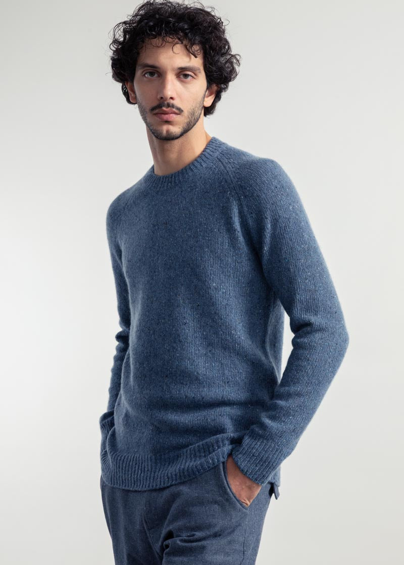 Blu Lapis | Maglia Unisex Cashmere Rigenerato Alfredo