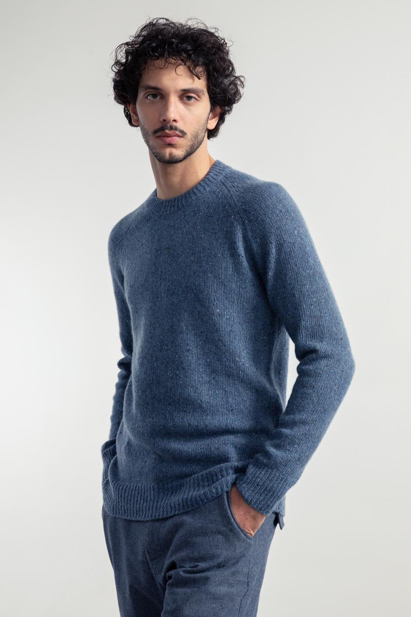 Blu Lapis | Maglia Unisex Cashmere Rigenerato Alfredo