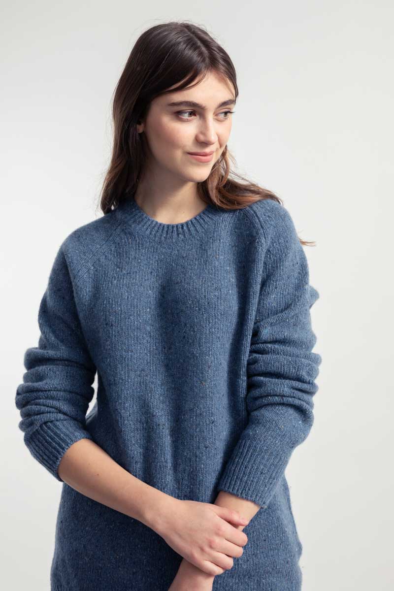 Blu Lapis | Maglia Unisex Cashmere Rigenerato Alfredo