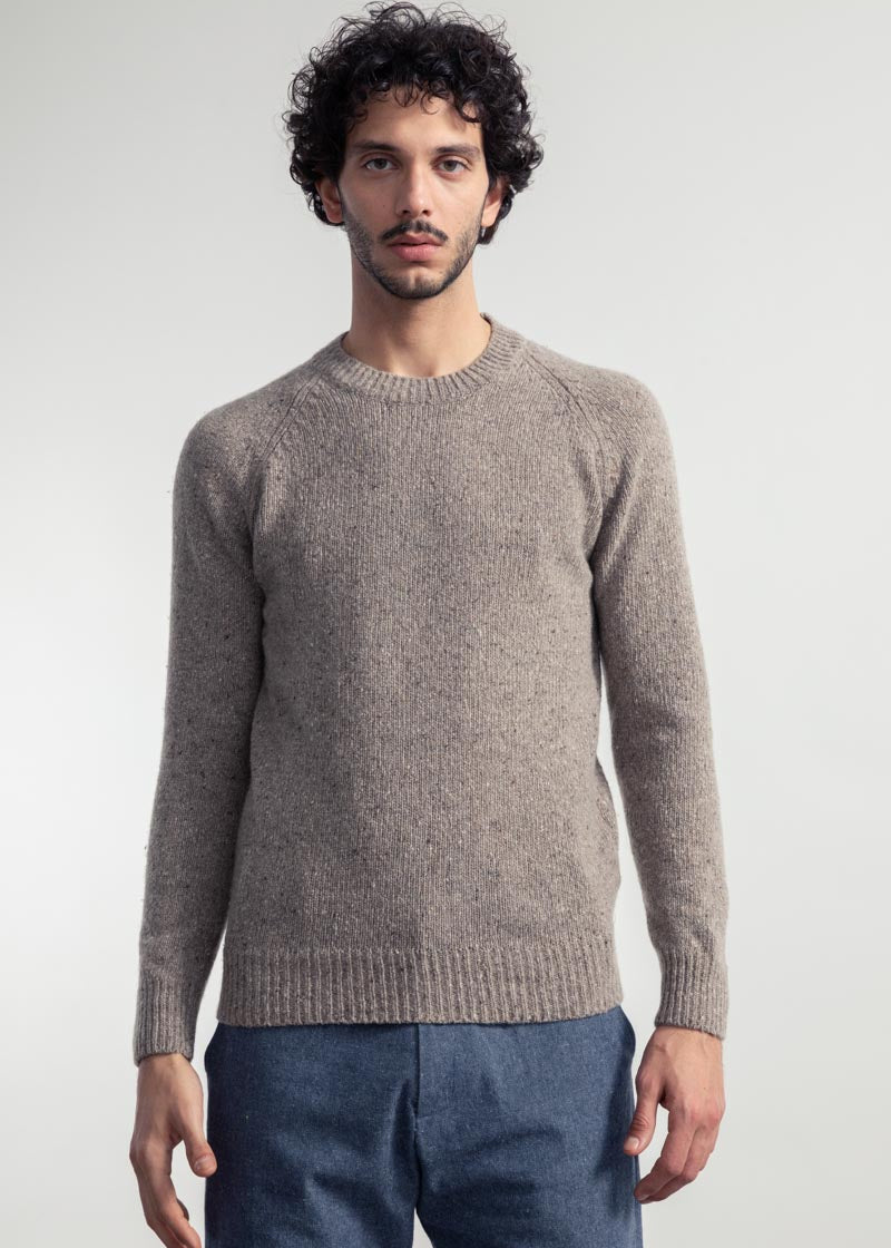 Greige Nebbia | Maglia Unisex Cashmere Rigenerato Alfredo