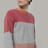 Maglia Unisex Cashmere Rigenerato Zero Waste Trio Arancio Pompelmo