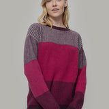 Maglia Unisex Cashmere Rigenerato Zero Waste Trio Viola Melanzana