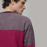 Maglia Unisex Cashmere Rigenerato Zero Waste Trio Viola Melanzana