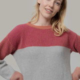 Maglia Unisex Cashmere Rigenerato Zero Waste Trio Arancio Pompelmo