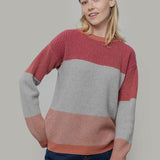 Maglia Unisex Cashmere Rigenerato Zero Waste Trio Arancio Pompelmo