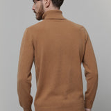 Maglia Collo Alto Uomo Cashmere Rigenerato Alberto Beige