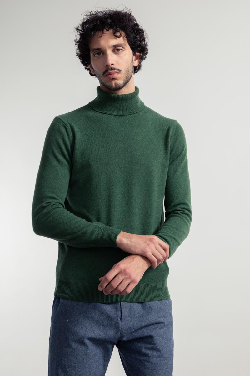 Verde Bietola | Maglia ciclista uomo cashmere rigenerato