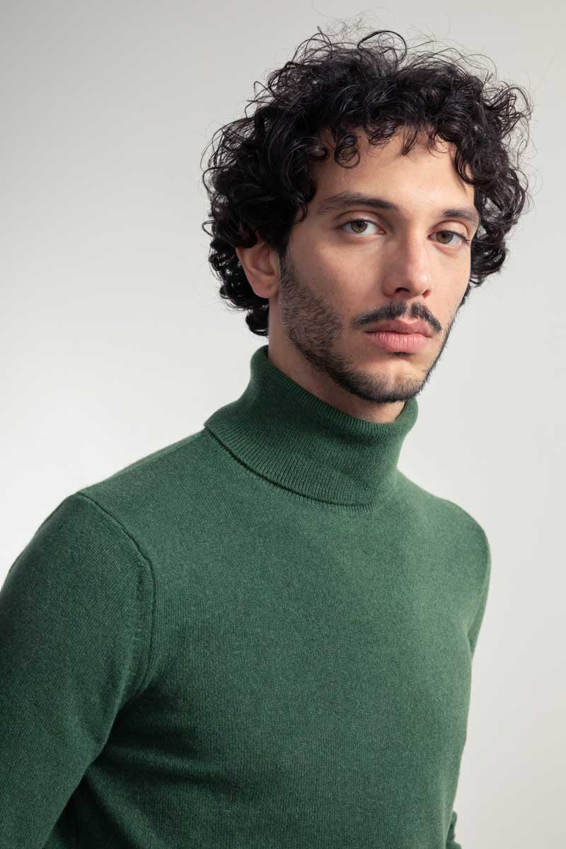 Verde Bietola | Maglia ciclista uomo cashmere rigenerato