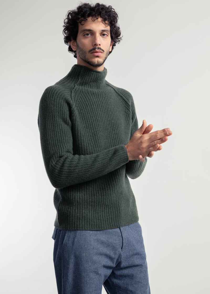 Maglia Uomo Cashmere Rigenerato Artemio Verde