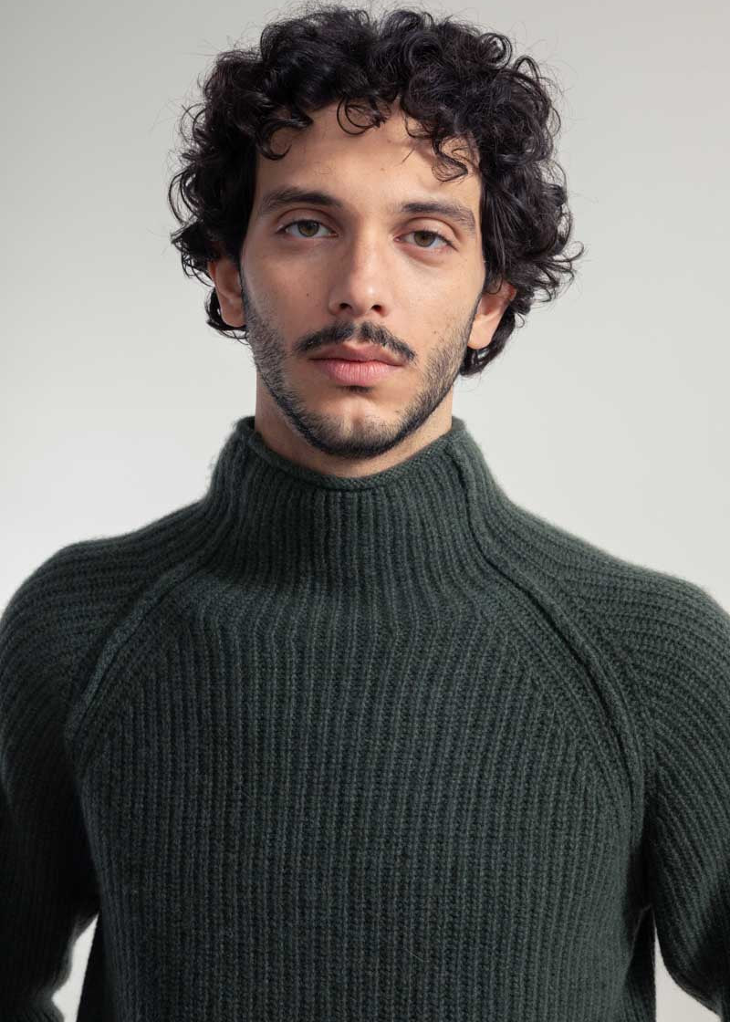 Maglia Uomo Cashmere Rigenerato Artemio Verde