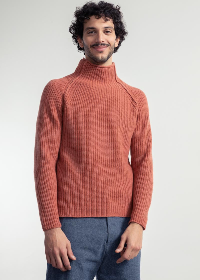 Maglia Uomo Cashmere Rigenerato Artemio Rosa Pompelmo