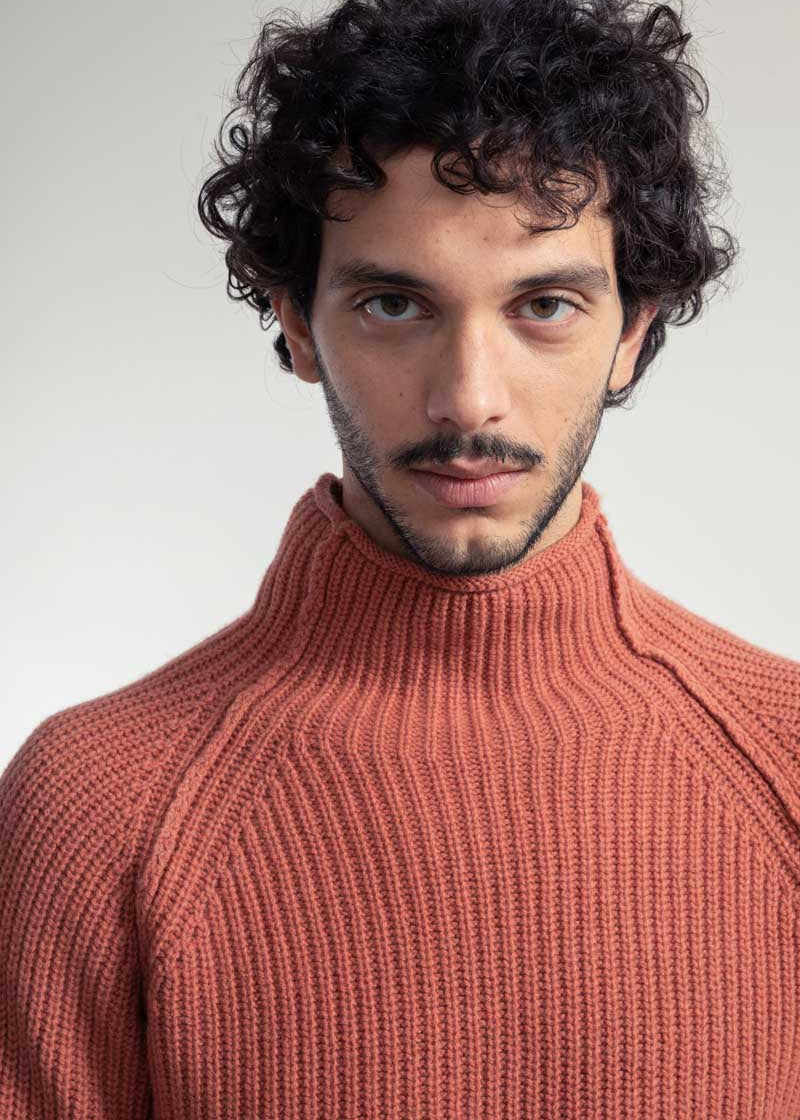 Maglia Uomo Cashmere Rigenerato Artemio Rosa Pompelmo