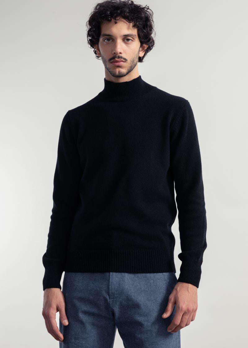 Nero Ardesia | Maglia Uomo Cashmere Rigenerato Clemente