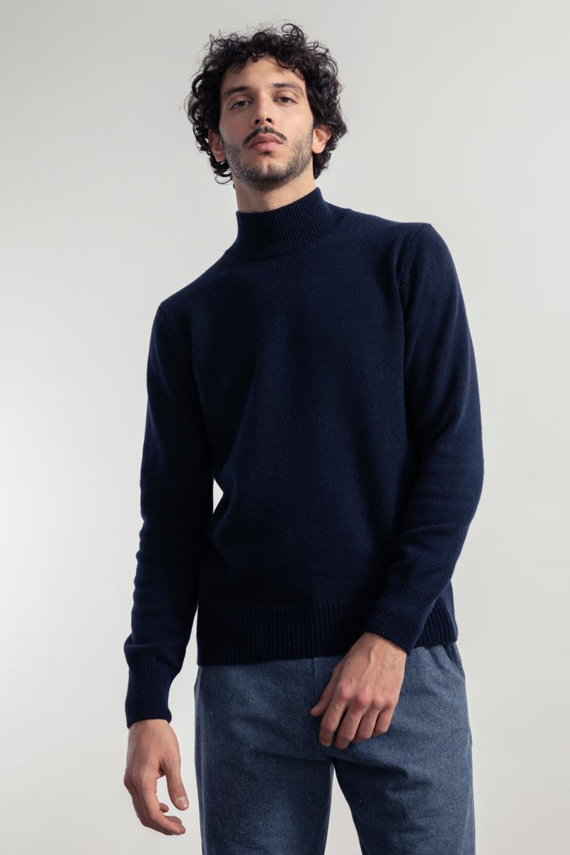 Rifò CLEMENTE Maglia Collo Alto Uomo Cashmere Rigenerato