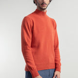 Maglia Collo Alto Uomo Cashmere Rigenerato Clemente Arancio