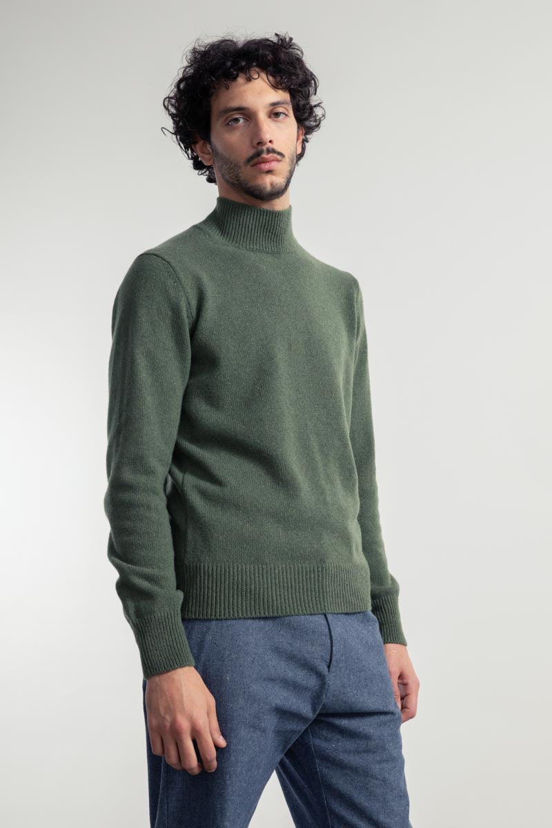 Rifò CLEMENTE Maglia Collo Alto Uomo Cashmere Rigenerato