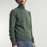 Maglia Collo Alto Uomo Cashmere Rigenerato Clemente Verde