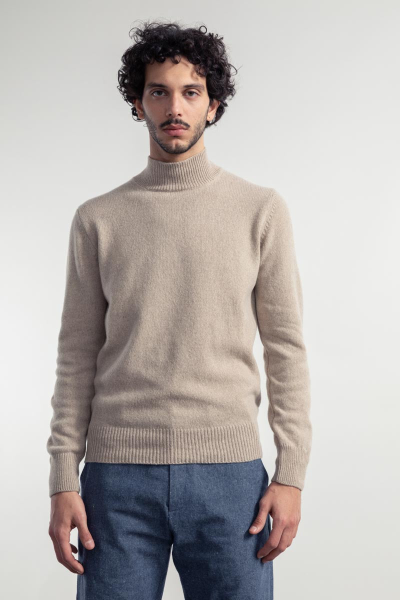 Rifò CLEMENTE Maglia Collo Alto Uomo Cashmere Rigenerato