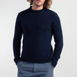 Maglia Uomo Cashmere Rigenerato Fernando Blu